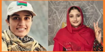 ബെലൂച് വംശജരുടെ സേനയായ മജീദ് സേനയിലെ ചാവേറുകളായ ഹവ ബലോചും (ഇടത്ത്) അസിഫ മെംഗലും (വലത്ത്)