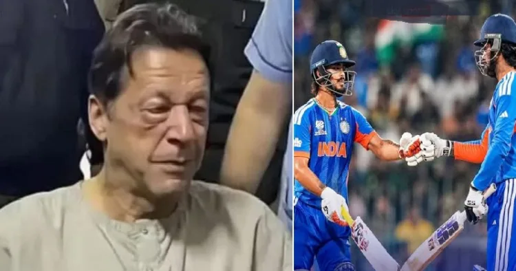 കണ്ണിന് 85 ശതമാനം കാഴ്ച നഷ്ടപ്പെട്ട ഇമ്രാന്‍ ഖാന്‍ (ഇടത്ത്)
പാകിസ്ഥാനെതിരെ ജയിച്ച ഇന്ത്യന്‍ ക്രിക്കറ്റ് താരങ്ങള്‍ (വലത്ത്)