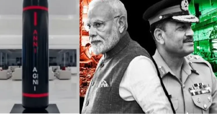 ഇന്ത്യയുടെ ആധുനികമായ ആണവ പോര്‍മുന വഹിയ്ക്കുന്ന മിസൈലായ അഗ്നി. ആണവശേഷിയെ ആധുനികമായി ഉപയോഗിക്കാന്‍ ഇന്ത്യയ്ക്ക് കഴിയുന്നതിന്‍റെ ലക്ഷ്ണമായി കാനിസ്റ്റൈസ് ഡ് മിസൈല്‍ വിഭാഗത്തില്‍ ഉള്‍പ്പെടുന്ന അഗ്നി5 മിസൈലിനെ കണക്കാക്കുന്നു