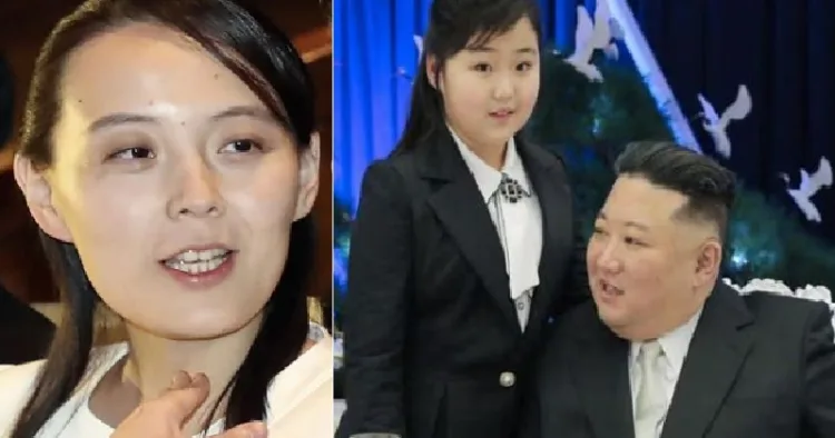 വടക്കന്‍ കൊറിയയുടെ പ്രസിഡന്‍റ് കിംഗ് ജോങ്ങ് ഉന്നിന്‍റെ സഹോദരി (ഇടത്ത്) കിം ജോങ്ങ് ഉന്നും മകള്‍ കിം ജോ ആയും (വലത്ത്)