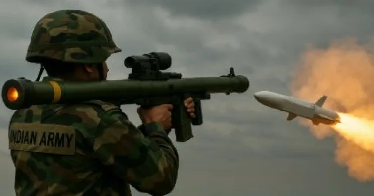 തോളില്‍ ചുമക്കാവുന്ന വിമാനവേധ മിസൈല്‍ ഉപയോഗിച്ച് സൈനികന്‍ പാഞ്ഞ് വരുന്ന ഒരു ക്രൂയിസ് മിസൈലിനെ തകര്‍ക്കുന്നു