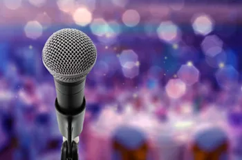 Close up microphone on stage in Bdynamicall room.