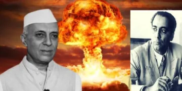 ആണവശാസ്ത്രജ്ഞന്‍ ഹോമി ജെ ഭാഭ (വലത്ത്)