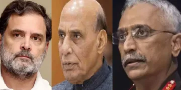 മുന്‍ കരസേനാമേധാവി എം.എം. നരവനെ (വലത്തേയറ്റം)