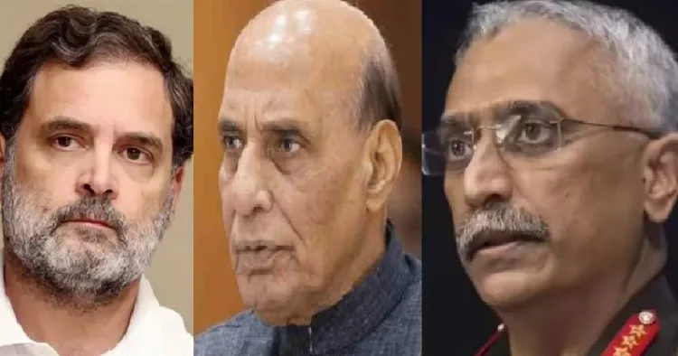 മുന്‍ കരസേനാമേധാവി എം.എം. നരവനെ (വലത്തേയറ്റം)