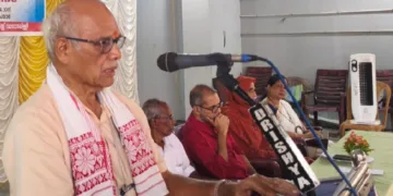 കെ. പുരുഷോത്തമന്റെ രണ്ടാം സ്മൃതിദിനത്തില്‍ ആര്‍എസ്എസ് മുന്‍ അഖിലഭാരതീയ കാര്യകാരിയംഗം എസ്. സേതുമാധവന്‍ സംസാരിക്കുന്നു