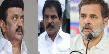 തമിഴ്നാട് മുഖ്യമന്ത്രി എം.കെ. സ്റ്റാലിന്‍ (ഇടത്ത്)