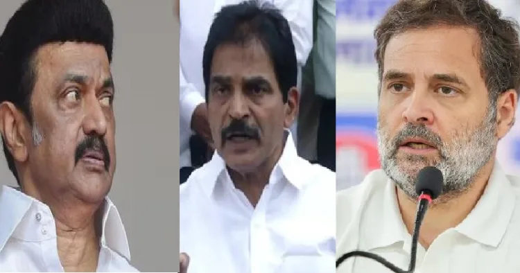 തമിഴ്നാട് മുഖ്യമന്ത്രി എം.കെ. സ്റ്റാലിന്‍ (ഇടത്ത്)