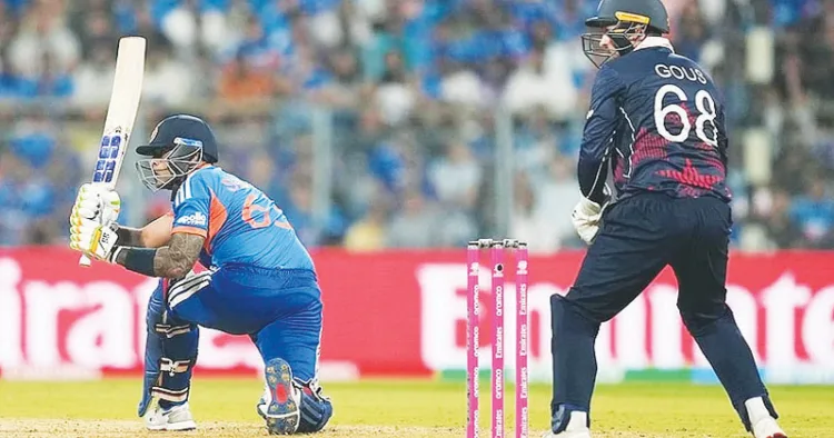 ട്വന്റി20 ലോകകപ്പില്‍ അമേരിക്കയ്‌ക്കെതിരായ മത്സരത്തില്‍ ഭാരതത്തിന്റെ സൂര്യകുമാര്‍ യാദവിന്റെ ബാറ്റിങ്‌