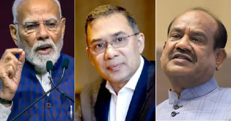 ലോക്സഭാ സ്പീക്കര്‍ ഓം ബിര്‍ള (വലത്ത്)