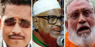 ലുത്ഫുസ്സമാന്‍ ബാബര്‍, അബ്ദുസ്സലാം പിന്‍റു, എടിഎം അസ്ഹറുള്‍ എന്നിവര്‍ (ഇടത്ത് നിന്നും വലത്തോട്ട്)