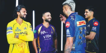 ഇന്ത്യന്‍ പ്രീമിയര്‍ ലീഗ് ക്യാപ്റ്റന്മാരായ റുതുരാജ് ഗെയ്ക്ക്‌വാദ്(സിഎസ്‌കെ), അജിങ്ക്യ രഹാനെ(കെകെആര്‍), ഹാര്‍ദിക് പാണ്ഡ്യ(എംഐ), ശുഭ്മന്‍ ഗില്‍(ജിടി)