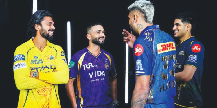 ഇന്ത്യന്‍ പ്രീമിയര്‍ ലീഗ് ക്യാപ്റ്റന്മാരായ റുതുരാജ് ഗെയ്ക്ക്‌വാദ്(സിഎസ്‌കെ), അജിങ്ക്യ രഹാനെ(കെകെആര്‍), ഹാര്‍ദിക് പാണ്ഡ്യ(എംഐ), ശുഭ്മന്‍ ഗില്‍(ജിടി)