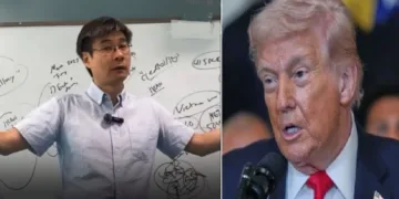 പ്രവചനത്തിന്‍റെ ആശാനായ ജിയാന്‍ ഷൂചിന്‍ (ഇടത്ത്)