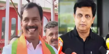 അഡ്വ. പ്രകാശ് ബാബു (ഇടത്ത്) മുഹമ്മദ് റിയാസ് (വലത്ത്)