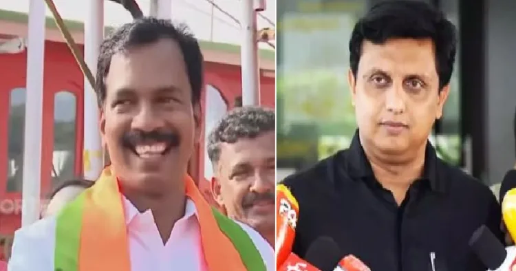 അഡ്വ. പ്രകാശ് ബാബു (ഇടത്ത്) മുഹമ്മദ് റിയാസ് (വലത്ത്)