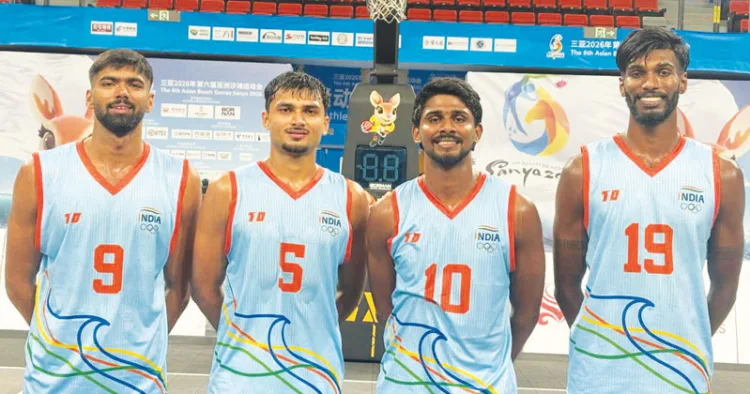 ഏഷ്യന്‍ ബീച്ച് ഗെയിംസ് ബാസ്‌കറ്റ്‌ബോളില്‍ വിജയിച്ച ഭാരത ടീം