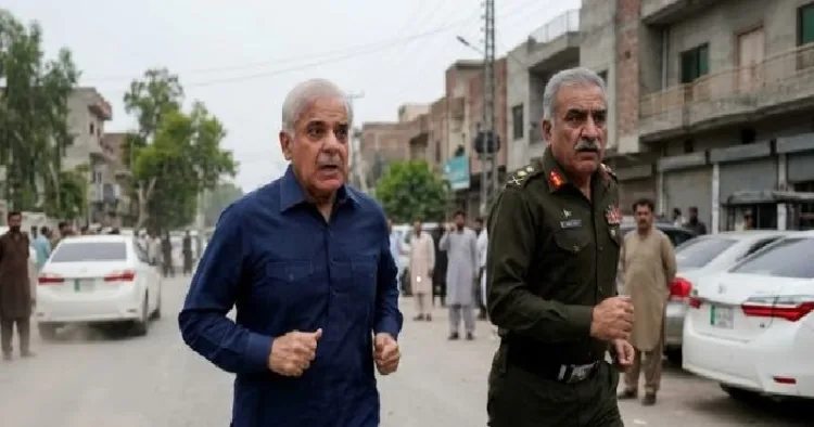 ഇസ്രയേല്‍ ലെബനോനില്‍ 254 പേരെ വധിച്ച വ്യോമാക്രമണം നടത്തിയതോടെ പശ്ചിമേഷ്യന്‍ സമാധാനക്കരാര്‍ പൊളിഞ്ഞതോടെ ജീവനും കൊണ്ടോടുന്ന പാക് പ്രധാനമന്ത്രി ഷെഹ്ബാസ് ഷെരീഫും പാകിസ്ഥാന്‍ ഫീല്‍ഡ് മാര്‍ഷല്‍ അസിം മുനീറും. ഇതുപോലെ പരിഹസിച്ചുള്ള നിരവധി ചിത്രങ്ങും വീഡിയോകളും സമൂഹമാധ്യമങ്ങളില്‍ വൈറലായി പ്രചരിക്കുന്നു.