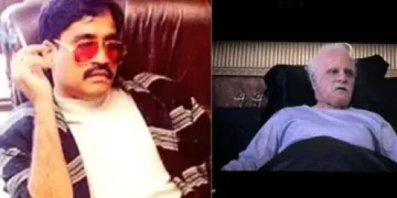 രോഗശയ്യയില് കിടക്കുന്ന ദാവൂദ് ഇബ്രാഹിം (വലത്ത്) പഴയകാല അധോലോക നായകനായ ദാവൂദ് ഇബ്രാഹിം (ഇടത്ത്)