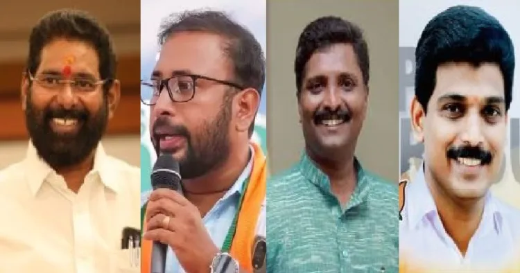 കരമന ജയൻ, യുവരാജ് ഗോകുൽ, , സന്ദീപ് വാചസ്പതി, കെ.കെ. അനീഷ് എന്നിവര്‍ (ഇടത്ത് നിന്നും വലത്തോട്ട്)