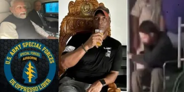 മോദിയും പുടിനും ചൈനയില് പ്രത്യേക സുരക്ഷയുള്ള കാറില് സംസാരിക്കുന്നു (ഇടത്ത്) ധാക്കയില് കൊല്ലപ്പെട്ട മോദിയെ വധിക്കാനായി എത്തിയതെന്ന് പറയപ്പെടുന്ന യുഎസ് സ്പെഷ്യല് ഫോഴ്സ് ചാരനായ ടെറന്സ് ആര്വെല്ലെ ജാക്സണ് (നടുവില്) മണിപ്പൂരിലും മിസോറാമിലും വിഘടനഗ്രൂപ്പുകള്ക്ക് മിലിറ്ററി ഗ്രേഡ് ആയുധങ്ങള് പരിശീലനം നല്കാന് എത്തിയ മാത്യു വാന് ഡ്രൈക് എന്ന സിഐഎ ചാരന് ഇന്ത്യയില് അറസ്റ്റ് ചെയ്യപ്പെട്ടശേഷം വീല് ചെയറില് (വലത്ത്)