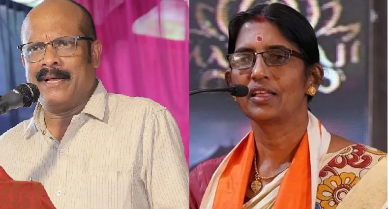 ഹൈന്ദവസമൂഹത്തിന്റെ കൈക്കരുത്ത് വർദ്ധിപ്പിക്കും ; സ്വാമി വിവേകാനന്ദനെയും, യോഗിയെയും അവഹേളിച്ച പള്ളിക്കോണം രാജീവിനെതിരെ കെപി ശശികല ടീച്ചർ