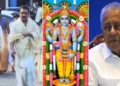 പിണറായി വിജയന്‍റെ മകന്‍ വിവേക് കിരണ്‍ ഗുരുവായൂര്‍ ക്ഷേത്രം സന്ദര്‍ശിക്കുന്നു (ഇടത്ത്)