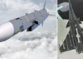 ഓപ്പറേഷന്‍ സിന്ദൂറില്‍ പാകിസ്ഥാന്‍റെ കരണം പുകച്ച മെറ്റിയോര്‍ മിസൈല്‍ (ഇടത്ത്) ഇനി ഇന്ത്യയ്ക്ക് ലഭിക്കാന്‍ പോകുന്ന നാലിന് പകരം ആറ് മെറ്റിയോര്‍ മിസൈല്‍ വരെ പിടിപ്പിക്കാവുന്ന റഫാലിന്‍റെ പുതിയ എഫ് 5 പതിപ്പ് (വലത്ത്)