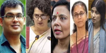 വനിത സംവരണ ബിൽ ലോക്സഭയിൽ പാസാകാത്തത് കണ്ട് ആനന്ദ നൃത്തം ചവിട്ടിയ പ്രിയങ്ക ഗാന്ധി, ബംഗാളിലെ തൃണമൂല്‍ നേതാവ് മഹുവ മോയ്ത്ര, മഹാരാഷ്ട്രയില്‍ ശരത് പവാറിന്‍റെ മകളായ സുപ്രിയ സുലെ, യുപിയിലെ നേതാവ് അഖിലേഷ് യാദവിന്‍റെ ഭാര്യ ഡിംപിള്‍ യാദവ് എന്നിവര്‍