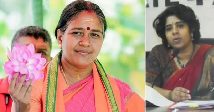 കളക്ടര് മാധവിക്കുട്ടി (വലത്ത്)