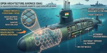 കടലില്‍ യാത്ര ചെയ്യുമ്പോള്‍ ശബ്ദവീചികള്‍ പുറപ്പെടുവിക്കാതിരിക്കാന്‍ കപ്പലിന്‍റെ ബോഡി റബ്ബര്‍ ടൈലില്‍ പൊതിയുന്ന എഞ്ചിനീയറിംഗ് സാങ്കേതിക വിദ്യ കൈവരിച്ച് ഇന്ത്യ