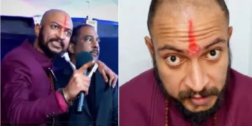 യുപിയിലെ ഗാസിയാബാദിലെ ക്രിസ്ത്യന്‍ ദേവാലയത്തില്‍ ഇടിച്ചു കയറി വൈദികനോട് വന്ദേമാതരം പാടാനും ആധാർ കാർഡ് കാണിക്കാനും ആക്രോശിച്ച കുറി തൊട്ട ഹിന്ദു നേതാവായി ചമഞ്ഞ ബംഗ്ലാദേശിയായ സുന്യുര്‍ റഹ്മാന്‍.