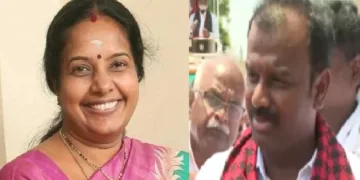 ബിജെപി സ്ഥാനാര്ത്ഥി വനതി ശ്രീനിവാസന് (ഇടത്ത്) ഡിഎംകെ സ്ഥാനാര്ത്ഥി സെന്തമിഴ് സെല്വന് (വലത്ത്)