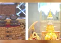 ഭാരതവും തായ്ലന്‍ഡും സംയുക്തമായി ആതിഥേയത്വം വഹിച്ച 2024-ലെ തിരുശേഷിപ്പ് പ്രദര്‍ശന വേളയില്‍, തായ്ലന്‍ഡിലെ ഉബോണ്‍ രത്ചത്താനിയില്‍ പ്രദര്‍ശിപ്പിച്ച ബുദ്ധന്റെയും മുഖ്യശിഷ്യന്മാരായ അര്‍ഹന്ത് സാരിപുത്രന്റെയും അര്‍ഹന്ത് മഹാമൊഗ്ഗല്ലാനന്റെയും പവിത്രമായ തിരുശേഷിപ്പുകള്‍.