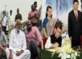 നോയിഡ തൊഴിലാളി സമരത്തില്‍ യോഗി അറസ്റ്റ് ചെയ്ത തൊഴിലാളികളെ വിട്ടയയ്ക്കണമെന്ന് ആവശ്യപ്പെട്ട് എം.എ. ബേബിയുടെ നേതൃത്വത്തില‍് നടക്കുന്ന സമരം (ഇടത്ത്) രാഹുല്‍ ഗാന്ധി ചൈനയുമായി കോണ്‍ഗ്രസ്-കമ്മ്യൂണിസ്റ്റ് പാര്‍ട്ടി കരാര്‍ ഒപ്പുവെയ്ക്കുന്നു. സോണിയയും ഷീ ജിന്‍ പിങ്ങും പിന്നില്‍ (വലത്ത്)