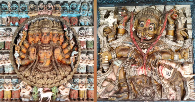 ക്ഷേത്രത്തിലെ ദാരുശില്‍പങ്ങള്‍