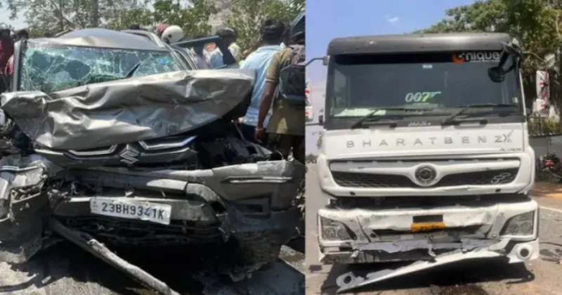 ഗുണ്ടൽപേട്ടിൽ കാറും ലോറിയും കൂട്ടിയിടിച്ച് അപകടം: ഒരു കുടുംബത്തിലെ മൂന്ന് മലയാളികൾ മരിച്ചു