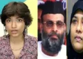 ഇഷ മറിയം ഹാരിസ് (ഇടത്ത്) പിഡിപി നേതാവ് അബ്ദുള്‍ നാസര്‍ മദനി (നടുവില്‍) മദനിയുടെ ഭാര്യ സൂഫീയ മദനി (വലത്ത്)