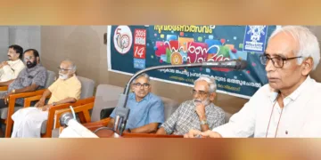 തപസ്യ സുവര്‍ണസംഗമത്തില്‍ പ്രൊഫ. കെ.പി. ശശിധരന്‍ സംസാരിക്കുന്നു