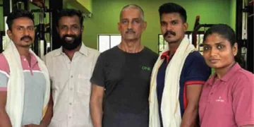'വേള്‍ഡ് മാസ്റ്റേഴ്‌സ് പവര്‍ ലിഫ്റ്റിംഗ് ഗെയിംസ് 2026ല്‍ ഭാരതത്തെ പ്രതിനിധീകരിക്കാന്‍ അര്‍ഹത നേടിയ കൊല്ലം സ്വദേശികള്‍ നിയുക്ത എംഎല്‍എ വിഷ്ണു മോഹനൊപ്പം