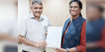 ഇന്ത്യന്‍ ഒളിമ്പിക് അസോസിയേഷന്‍ പ്രസിഡന്റ് ഡോ.
പി.ടി. ഉഷ എംപി കായിക വകുപ്പ് സെക്രട്ടറി ശ്രീഹരി
രഞ്ജന്‍ റാവുവുമായി കൂടിക്കാഴ്ച നടത്തിയപ്പോള്‍