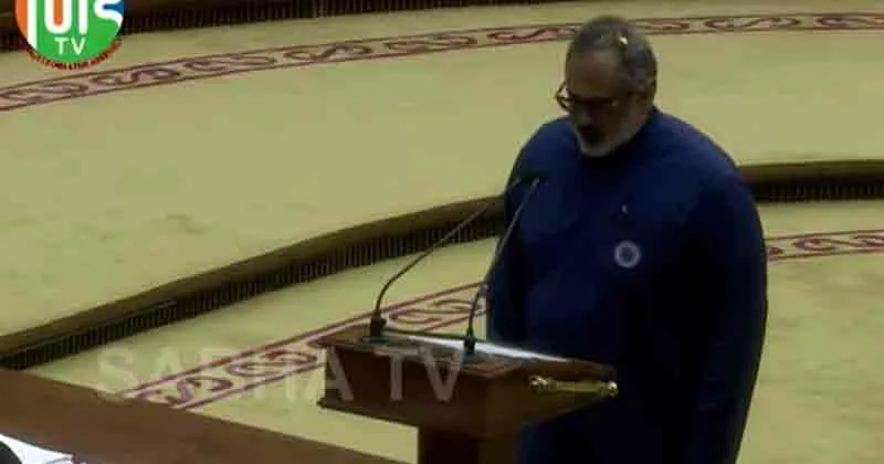 രാജീവ് ചന്ദ്രശേഖർ എന്ന ഞാൻ; നിയമസഭാംഗമായി മലയാളത്തിൽ സത്യപ്രതിജ്ഞ ചെയ്ത് ബിജെപി സംസ്ഥാന അധ്യക്ഷൻ
