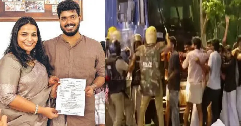 തലസ്ഥാനത്ത് പൊലീസിന്റെ തല്ല് കിട്ടിയോടി എസ് എഫ്ഐക്കാര്; ശിവന്കുട്ടിയുടെ മകനെല്ലാം സേഫ്…പോസ്റ്റ് വൈറല്