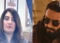 സോബിയ ഷാഹീദ് (ഇടത്ത്) ധുരന്ധര്‍ സിനിമയിലെ റോ ഏജന്‍റായി അഭിനയിക്കുന്ന രണ്‍വീര്‍ സിങ്ങ് (വലത്ത്)