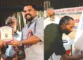 1. യുവ എഴുത്തുകാര്‍ക്ക് തപസ്യ സംഘടിപ്പിച്ച ലേഖന മത്സര വിജയിക്കുള്ള വി.എം. കൊറാത്ത് പുരസ്‌കാരം യുവ ഗവേഷകന്‍ സുബിന്‍ ധര്‍മ്മലിന് ആര്‍ട്ടിസ്റ്റ് മദനന്‍ സമ്മാനിക്കുന്നു, 2. വി.എം. കൊറാത്ത് ജന്മശതാബ്ദി സമ്മേളനത്തില്‍ ആര്‍ട്ടിസ്റ്റ് മദനന്‍ കൊറാത്തിന്റെ ചിത്രം വരച്ചപ്പോള്‍