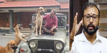 ഇഡിയ്ക്കെതിരെ മുട്ടയെറിഞ്ഞ സിപിഎം ഗുണ്ട ഐ.പി. ബിനു (ഇടത്ത്) യുവരാജ് ഗോകുല്‍ (വലത്ത്)