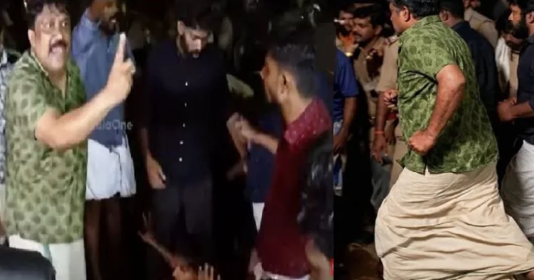 എസ് എഫ് ഐക്കാരോട് റോഡില് കുത്തിയിരുന്ന് സമരം ചെയ്യാന് കല്പിക്കുന്ന എ.എ. റഹിം (ഇടത്ത്) എസ് എഫ് ഐക്കാരെ പൊലീസ് തല്ലുമ്പോള് ഓടിരക്ഷപ്പെടുന്ന എ.എ. റഹിം. (വലത്ത്)