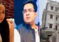 75കോടിയുടെ ആഡംബര വസതി (വലത്ത്) അഭിഷേഖ് ബാനര്‍ജിയും ഭാര്യ രുചിരയും (ഇടത്ത്)