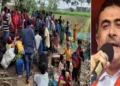 ബംഗാളില് സുവേന്ദു അധികാരി സര്ക്കാര് ഹോള്ഡിംഗ് സെന്ററുകളിലേക്ക് ഒഴുകുന്ന ബംഗ്ലാദേശികള് (ഇടത്ത്)