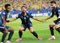 ബ്രസീല്‍ താരങ്ങളായ വിനിഷ്യസ് ജൂനിയര്‍, കൂഞ്ഞ, പക്വേറ്റ എന്നിവര്‍ ഗോളാഘോഷത്തില്‍